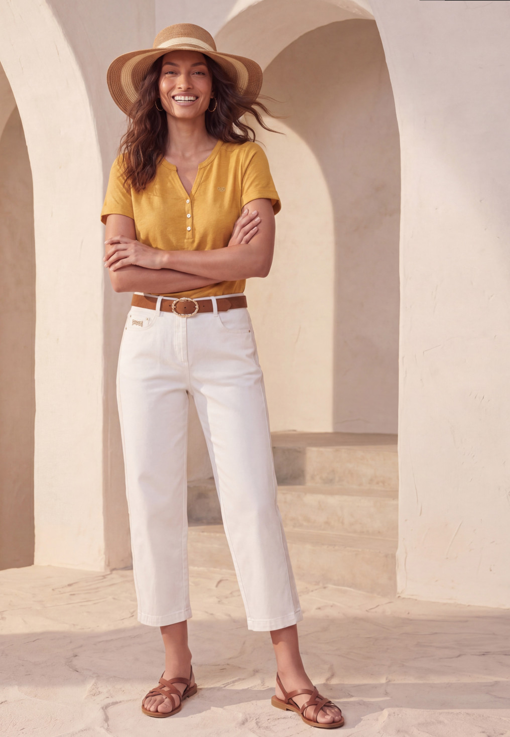 PANTALON COURT - LIHAM - BLANC